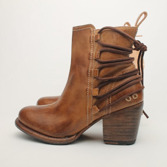 Bed Stu Cobbler Series Brown Leather boot back lace side Zipper Size US 7.5 NEW - Picture 8 of 16